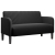 Sofa dwuosobowa czarna 109 cm aksamitna