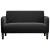 Sofa dwuosobowa czarna 109 cm aksamitna