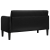 Sofa dwuosobowa czarna 109 cm aksamitna