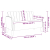 Sofa dwuosobowa czarna 109 cm aksamitna