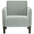 Sofa Fotel z Podłokietnikami Jasnoszary 54 cm Aksamit