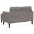 Sofa 2-osobowa z szezlongiem w kształcie litery L, kolor taupe