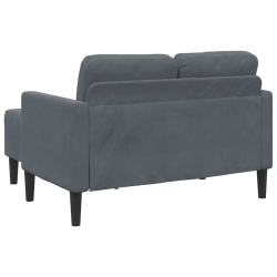 Sofa 2-osobowa z szezlongiem w kształcie litery L Ciemnoszara