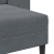 Sofa 2-osobowa z szezlongiem w kształcie litery L Ciemnoszara