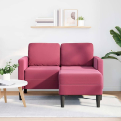 Sofa 2-osobowa z szezlongiem w kształcie litery L