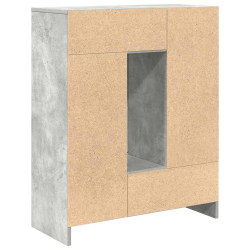 Komoda z szufladami i drzwiami, szarość betonu, 73x31x90 cm