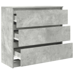 Szafka, szarość betonu, 80x35x76 cm, materiał drewnopochodny