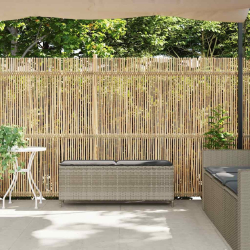 Ławka ogrodowa z poduszką Jasnoszara 110x30x40,5 cm Polirattan