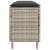 Ławka ogrodowa z poduszką Jasnoszara 110x30x40,5 cm Polirattan