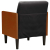 Sofa Fotel z Podłokietnikami Czarny 55 cm Aksamit