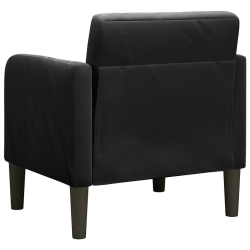 Sofa Fotel z Podłokietnikami Czarny 54 cm Aksamit