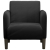 Sofa Fotel z Podłokietnikami Czarny 54 cm Aksamit