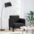 Sofa Fotel z Podłokietnikami Czarny 54 cm Aksamit