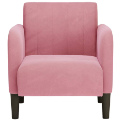 Sofa Fotel z Podłokietnikami Różowy 54 cm Aksamit