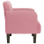 Sofa Fotel z Podłokietnikami Różowy 54 cm Aksamit
