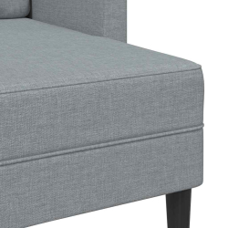 Sofa 2-osobowa z szezlongiem w kształcie litery L, jasnoszara