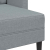 Sofa 2-osobowa z szezlongiem w kształcie litery L, jasnoszara