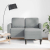 Sofa 2-osobowa z szezlongiem w kształcie litery L, jasnoszara