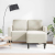 Sofa 2-osobowa z leżanką w kształcie litery L Kremowa 125 cm