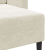 Sofa 2-osobowa z leżanką w kształcie litery L Kremowa 125 cm