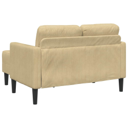 Sofa 2-osobowa z szezlongiem w kształcie litery L Jasnozielony