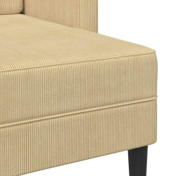 Sofa 2-osobowa z szezlongiem w kształcie litery L Jasnozielony