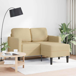 Sofa 2-osobowa z szezlongiem w kształcie litery L Jasnozielony