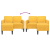 Sofa 2-osobowa z leżanką w kształcie litery L Jasnożółta 125 cm