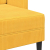 Sofa 2-osobowa z leżanką w kształcie litery L Jasnożółta 125 cm