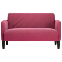 Sofa dwuosobowa wino czerwone 109 cm aksamit