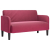 Sofa dwuosobowa wino czerwone 109 cm aksamit
