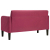 Sofa dwuosobowa wino czerwone 109 cm aksamit