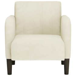 Sofa Fotel z Podłokietnikami Kremowy 54 cm Aksamit