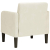 Sofa Fotel z Podłokietnikami Kremowy 54 cm Aksamit