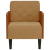 Sofa Fotel z Podłokietnikami Brązowy 55 cm Aksamit