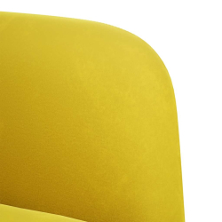 Sofa dwuosobowa żółta 109 cm aksamitna