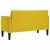 Sofa dwuosobowa żółta 109 cm aksamitna
