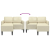 Sofa 2-osobowa z leżanką w kształcie litery L, kremowa, 125 cm