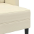 Sofa 2-osobowa z leżanką w kształcie litery L, kremowa, 125 cm