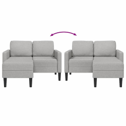 Sofa 2-osobowa z szezlongiem w kształcie litery L Cloud Grey