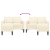 Sofa 2-osobowa z leżanką w kształcie litery L, kremowa, 125 cm