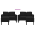 Sofa 2-osobowa z leżanką w kształcie litery L Czarna 125 cm