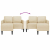 Sofa 2-osobowa z leżanką w kształcie litery L, kremowa, 125 cm
