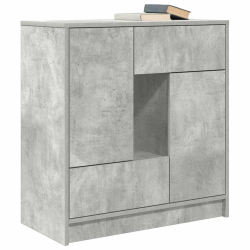 Komoda z szufladami i drzwiami, szarość betonu, 70,5x34x74,5 cm