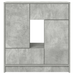 Komoda z szufladami i drzwiami, szarość betonu, 70,5x34x74,5 cm