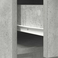 Komoda z szufladami i drzwiami, szarość betonu, 70,5x34x74,5 cm