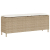 Ławka ogrodowa z poduszką beżowa 110x30x40,5 cm polirattan