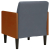Sofa Fotel z Podłokietnikami Ciemnoszary 55 cm Aksamit