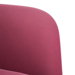 Sofa Fotel z Podłokietnikami Wino Czerwone 54 cm Aksamit