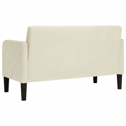 Sofa dwuosobowa kremowa 109 cm aksamitna